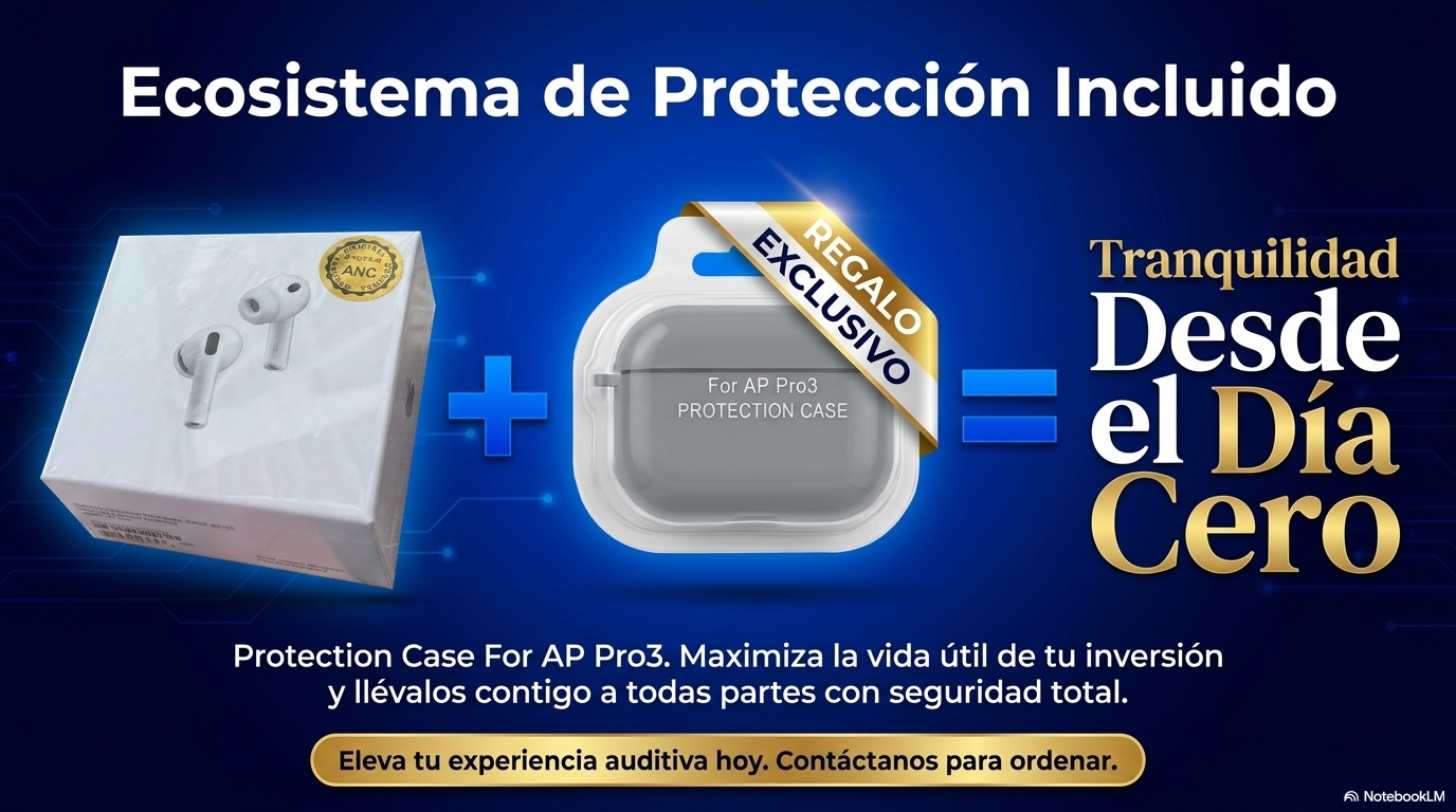 Nuevos AirPods Pro 3 (Modelo 2025) con Cancelación de Ruido + Estuche de Protección GRATIS